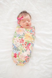 Copper Pearl Knitted Swaddle Blanket Lark image 3