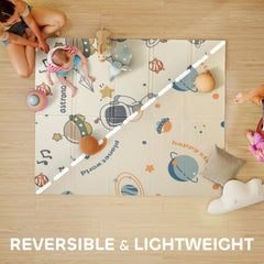 AIYAPLAY Double-Sided Space Baby Play Mat – 177 x 146 cm