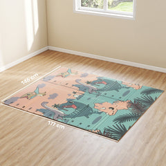 AIYAPLAY Dinosaur-Themed Baby Play Mat – Double-Sided, Foldable, 177 x 146 cm