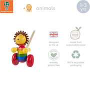 Orange Tree Toys Lion Push Along image 3