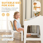 AIYAPLAY Kids Desk & Chair Set with Storage Shelves – Natural image 5