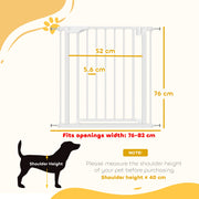 PawHut Baby & Pet Safety Gate – Pressure Fit, 76–82cm image 2