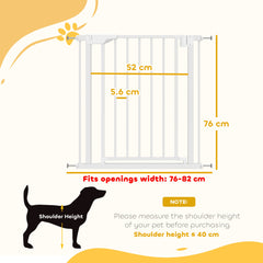 PawHut Baby & Pet Safety Gate – Pressure Fit, 76–82cm