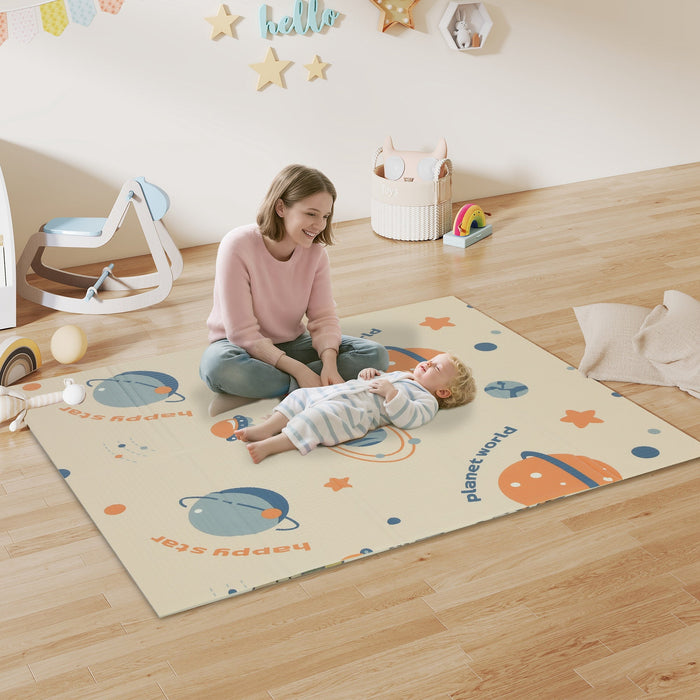 AIYAPLAY Double-Sided Space Baby Play Mat – 177 x 146 cm