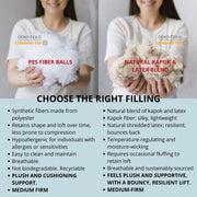 MINICAMP U-Shaped Maternity Pillow with Natural Sateen Cotton Cover in Shell Pink | Kapok & Latex Blend or PES Filling image 6