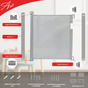 Callowesse Air2 Retractable Stair Safety Gate 0-150cm – Grey image 7