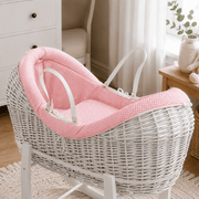 Pod Pink Waffle Moses Basket Bedding Set (Basket Not Included!) image 1