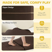 AIYAPLAY 7-Piece Soft Play Set for Babies & Toddlers – Brown image 4