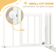 PawHut Pressure Fit Baby Safety Gate – 74–80cm, White image 8