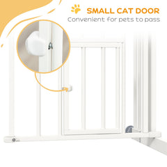 PawHut Pressure Fit Baby Safety Gate – 74–80cm, White