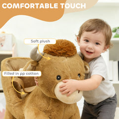AIYAPLAY Baby Rocking Horse with Safety Belt – Brown