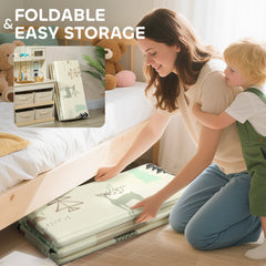 AIYAPLAY Animal-Themed Baby Play Mat – Double-Sided, Foldable, 177 x 146 cm