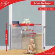 Callowesse Air2 Retractable Stair Safety Gate 0-150cm – Grey image 3