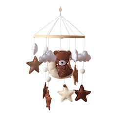 Wooden Baby Crib Mobile with Rattle Toys