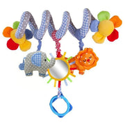 Newborns Spiral Hanging Activity Stroller Toy Baby Carseat Toy Black & White Lion Koala Rattle  for Crib Mobile Sensory Toy Gift image 26