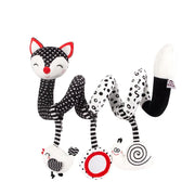 Newborns Spiral Hanging Activity Stroller Toy Baby Carseat Toy Black & White Lion Koala Rattle  for Crib Mobile Sensory Toy Gift image 31