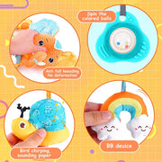 Newborns Spiral Hanging Activity Stroller Toy Baby Carseat Toy Black & White Lion Koala Rattle  for Crib Mobile Sensory Toy Gift image 20