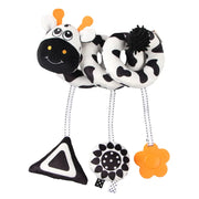 Newborns Spiral Hanging Activity Stroller Toy Baby Carseat Toy Black & White Lion Koala Rattle  for Crib Mobile Sensory Toy Gift image 48