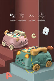 Baby 3-in-1 Musical Phone Toys Toddler Interactive Learning Toy with Lights Cat Telephone Story Early Education Montessori Gift image 7