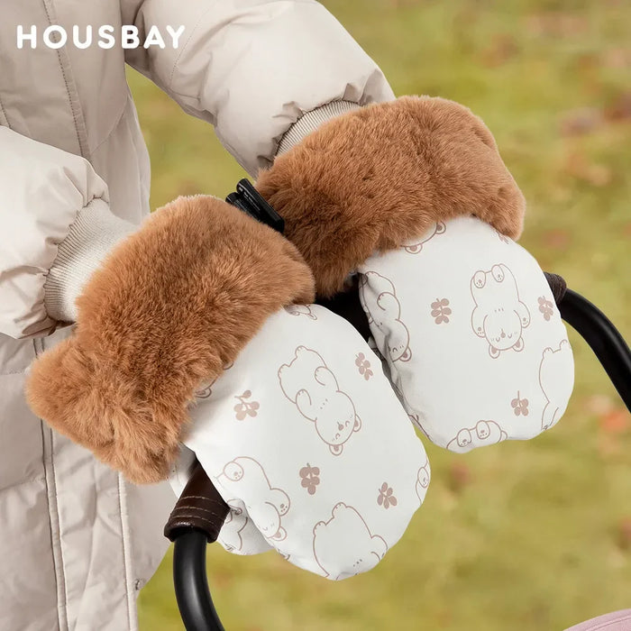Winter Stroller Gloves – Brown