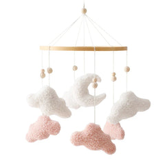 Wooden Baby Crib Mobile with Rattle Toys