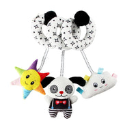 Newborns Spiral Hanging Activity Stroller Toy Baby Carseat Toy Black & White Lion Koala Rattle  for Crib Mobile Sensory Toy Gift image 41