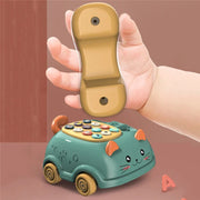 Baby 3-in-1 Musical Phone Toys Toddler Interactive Learning Toy with Lights Cat Telephone Story Early Education Montessori Gift image 2