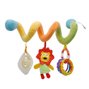 Newborns Spiral Hanging Activity Stroller Toy Baby Carseat Toy Black & White Lion Koala Rattle  for Crib Mobile Sensory Toy Gift image 28