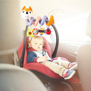 Newborns Spiral Hanging Activity Stroller Toy Baby Carseat Toy Black & White Lion Koala Rattle  for Crib Mobile Sensory Toy Gift image 11