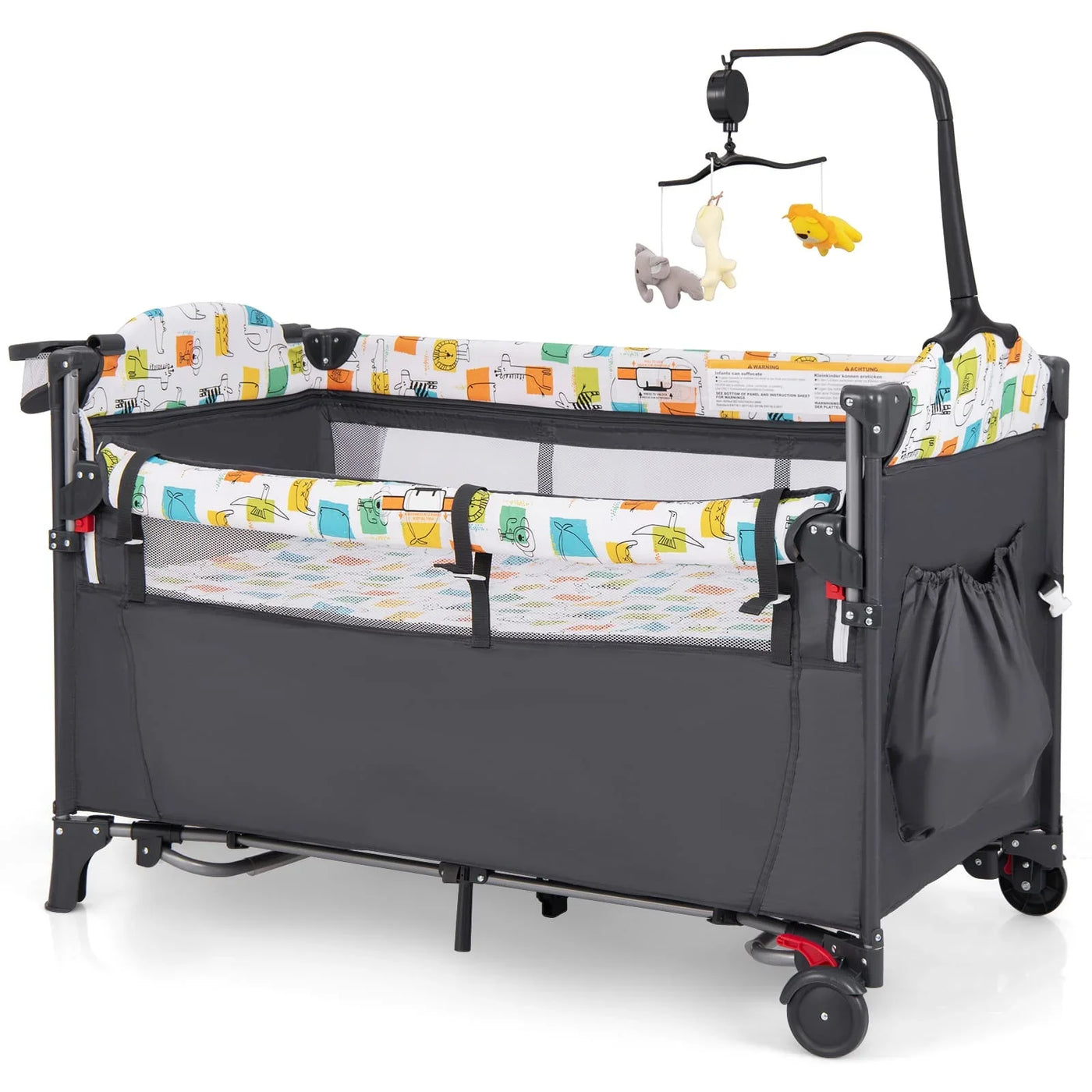 DORTALA 5-in-1 Baby Bassinet & Bedside Sleeper
