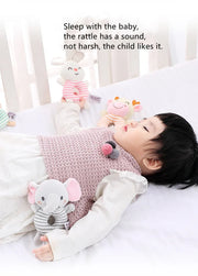New Baby Rattle Toys Cartoon Animals Plush Infant Hand Ring Bed Toys for Newborn 0-24 Months Toddler Early Educational Toy image 9