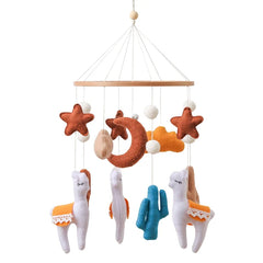 Wooden Baby Crib Mobile with Rattle Toys