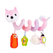 Newborns Spiral Hanging Activity Stroller Toy Baby Carseat Toy Black & White Lion Koala Rattle  for Crib Mobile Sensory Toy Gift image 32