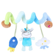 Newborns Spiral Hanging Activity Stroller Toy Baby Carseat Toy Black & White Lion Koala Rattle  for Crib Mobile Sensory Toy Gift image 37