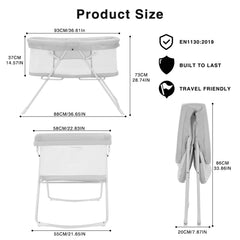 UBRAVOO 2-in-1 Baby Crib & Cradle