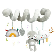Newborns Spiral Hanging Activity Stroller Toy Baby Carseat Toy Black & White Lion Koala Rattle  for Crib Mobile Sensory Toy Gift image 58