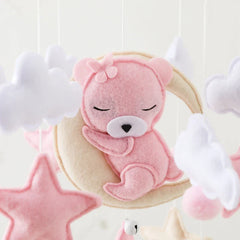Wooden Baby Crib Mobile with Rattle Toys