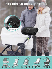 Stroller Warm Gloves with Phone Pocket & Without Phone Pocket Winter Stroller Hand Muff Waterproof Windproof Warm Gloves image 6