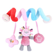 Newborns Spiral Hanging Activity Stroller Toy Baby Carseat Toy Black & White Lion Koala Rattle  for Crib Mobile Sensory Toy Gift image 46