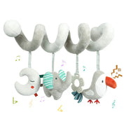 Newborns Spiral Hanging Activity Stroller Toy Baby Carseat Toy Black & White Lion Koala Rattle  for Crib Mobile Sensory Toy Gift image 50