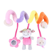 Newborns Spiral Hanging Activity Stroller Toy Baby Carseat Toy Black & White Lion Koala Rattle  for Crib Mobile Sensory Toy Gift image 59