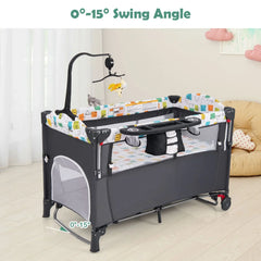 DORTALA 5-in-1 Baby Bassinet & Bedside Sleeper