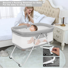 UBRAVOO 2-in-1 Baby Crib & Cradle