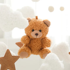 Wooden Baby Crib Mobile with Rattle Toys