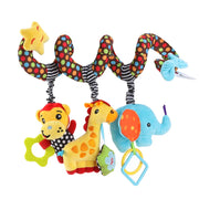 Newborns Spiral Hanging Activity Stroller Toy Baby Carseat Toy Black & White Lion Koala Rattle  for Crib Mobile Sensory Toy Gift image 53