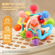 Baby Toy Manhattan Round Ball Soft Silicone Hand Grab Ball Rattle Infantil Chewable Teethers Toys For Infant 0-12months image 4