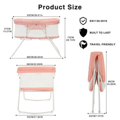 UBRAVOO 2-in-1 Baby Crib & Cradle