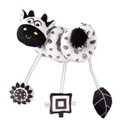 Newborns Spiral Hanging Activity Stroller Toy Baby Carseat Toy Black & White Lion Koala Rattle  for Crib Mobile Sensory Toy Gift image 33