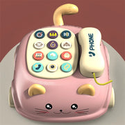 Baby 3-in-1 Musical Phone Toys Toddler Interactive Learning Toy with Lights Cat Telephone Story Early Education Montessori Gift image 3