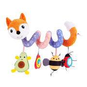 Newborns Spiral Hanging Activity Stroller Toy Baby Carseat Toy Black & White Lion Koala Rattle  for Crib Mobile Sensory Toy Gift image 52